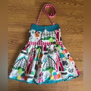 Custom Amusement Park Print Halter Top